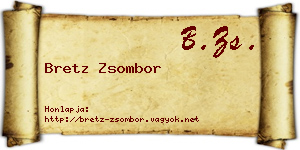 Bretz Zsombor névjegykártya